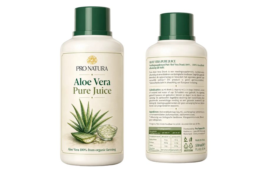 Aloë Vera Pure Juice 530 ml Verzending mogelijk vanaf 23 oktober i.v.m. vertraagde levering.