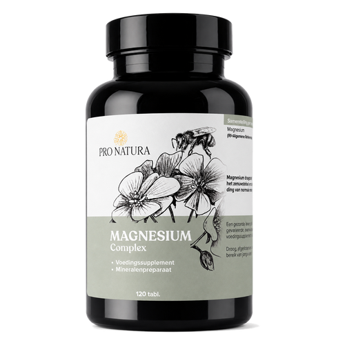 Magnesium Complex 120 tabletten met vier opneembare magnesiumvormen - bijdrage aan spieren, zenuwstelsel en minder vermoeidheid van ProNatura