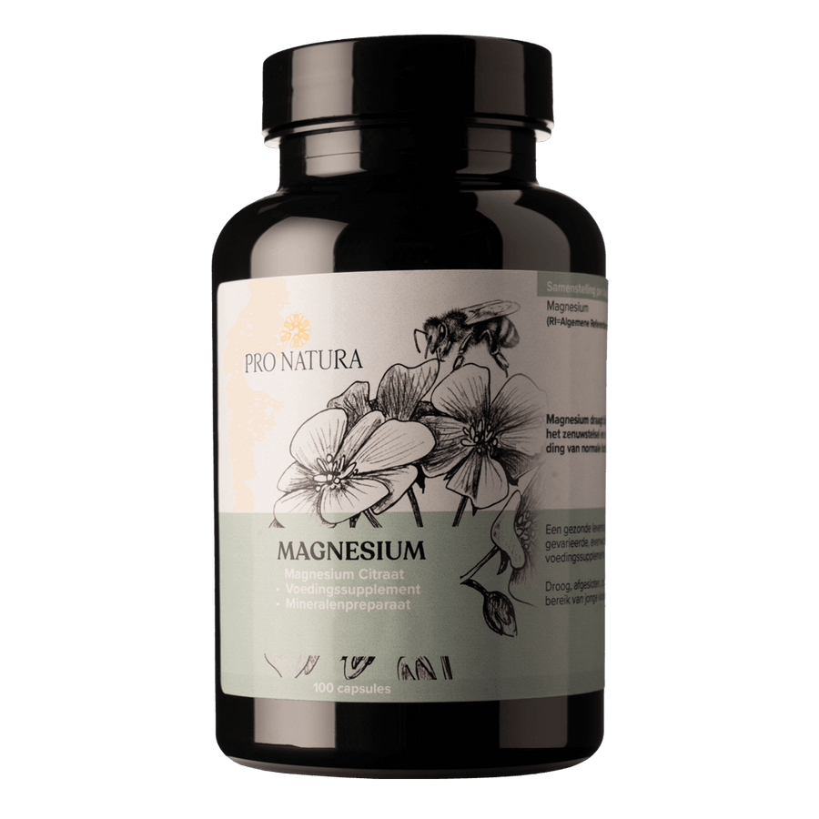 Magnesium citraat 100 capsules - bijdrage aan energie, spieren en zenuwstelsel van ProNatura