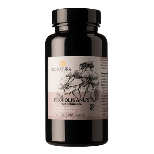 Propolis Anijs tabletten 120 stuks met 750 mg propolis en milde anijssmaak van ProNatura