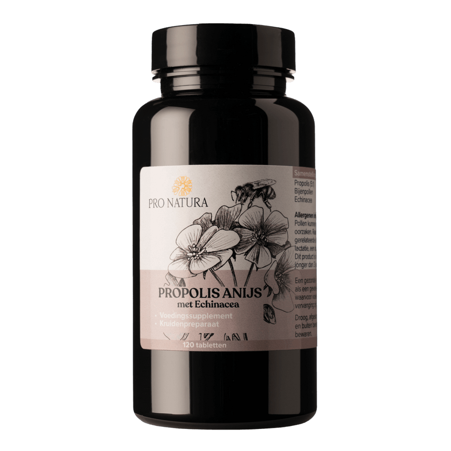 Propolis Anijs tabletten 120 stuks met 750 mg propolis en milde anijssmaak van ProNatura