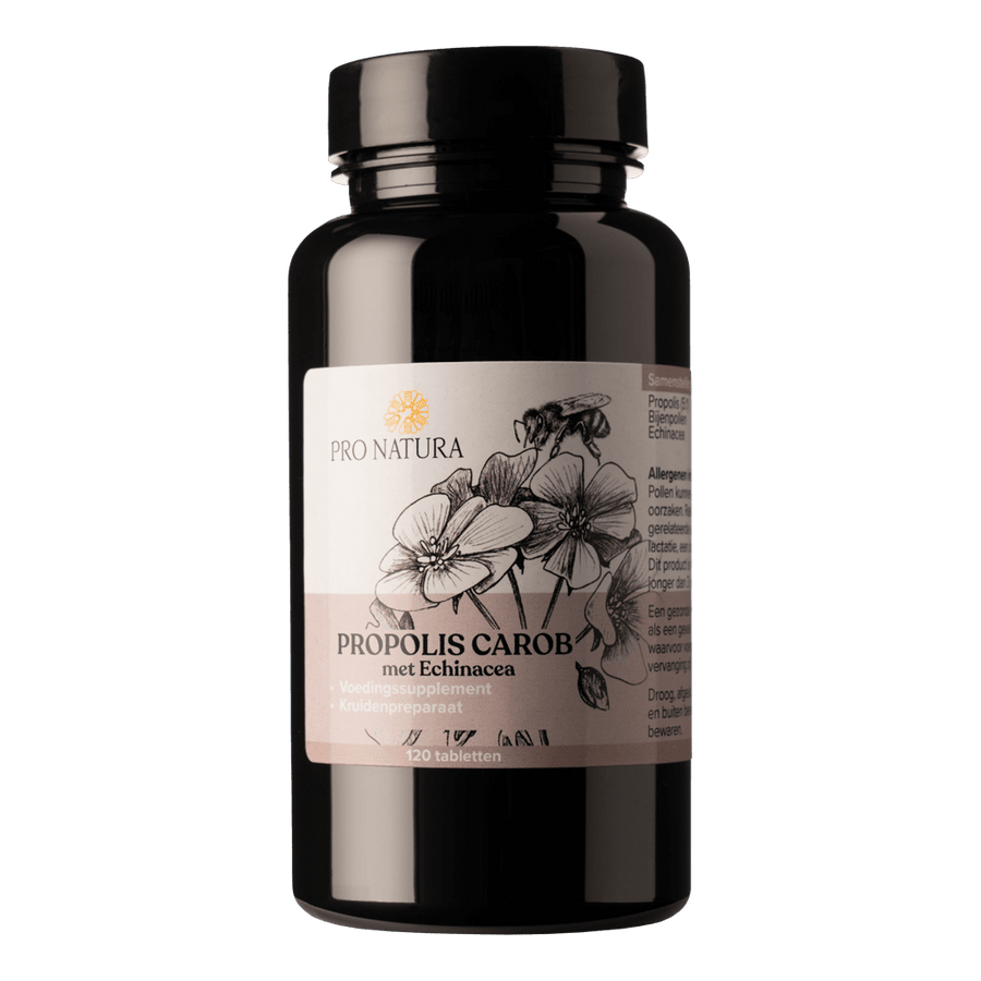 Propolis Carob tabletten 120 stuks met zachte karobsmaak van ProNatura