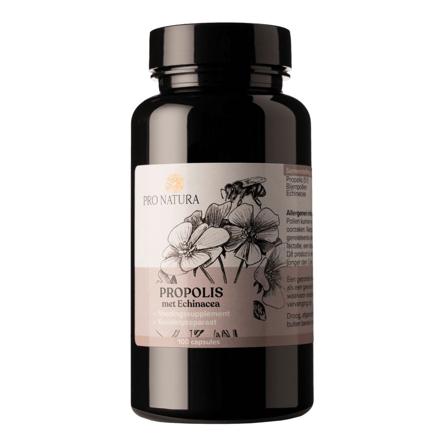 Propolis Capsules 100 stuks met bijenpollen en Echinacea van ProNatura