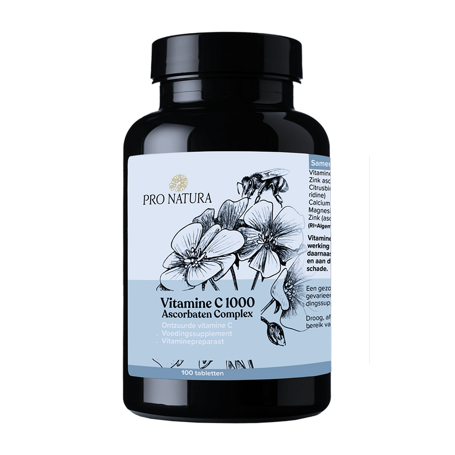 Ascorbaten Complex Vitamine C1000 100 tabletten - maagvriendelijke vitamine C van ProNatura