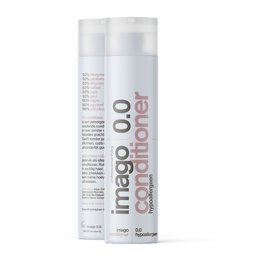 Imago 0.0 Conditioner 250 ml, voor- en achterzijde van de flacon