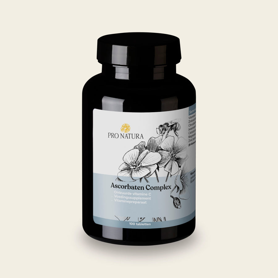 Ascorbaten Complex Vitamine C1000 van Pro Natura, pot met 100 tabletten gebufferde vitamine C
