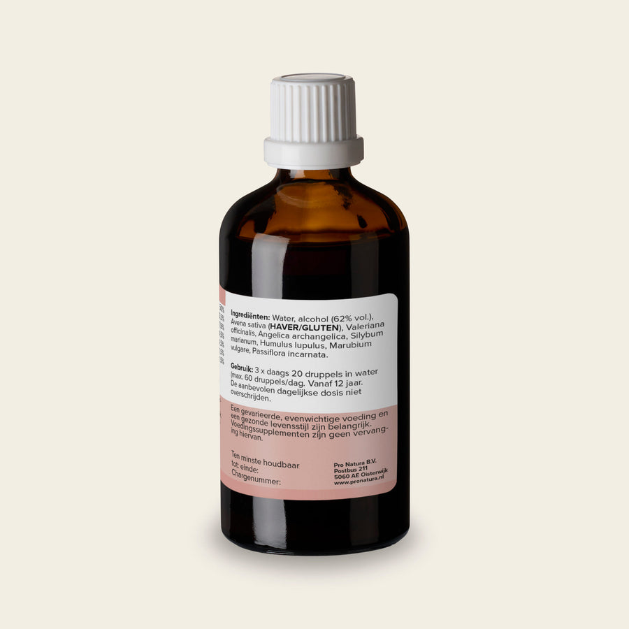 Achterzijde van het flesje Avenafyt 100 ml met de volledige ingrediëntenlijst