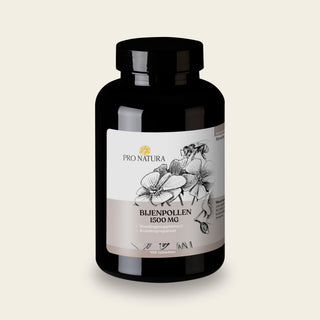 Bijenpollen 1500 mg van Pro Natura, pot met 100 tabletten puur bijenpollenpoeder