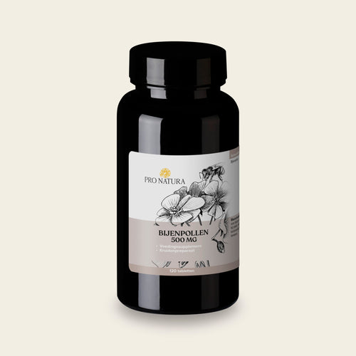 Bijenpollen 500 mg van Pro Natura, pot met 120 tabletten puur bijenpollenpoeder