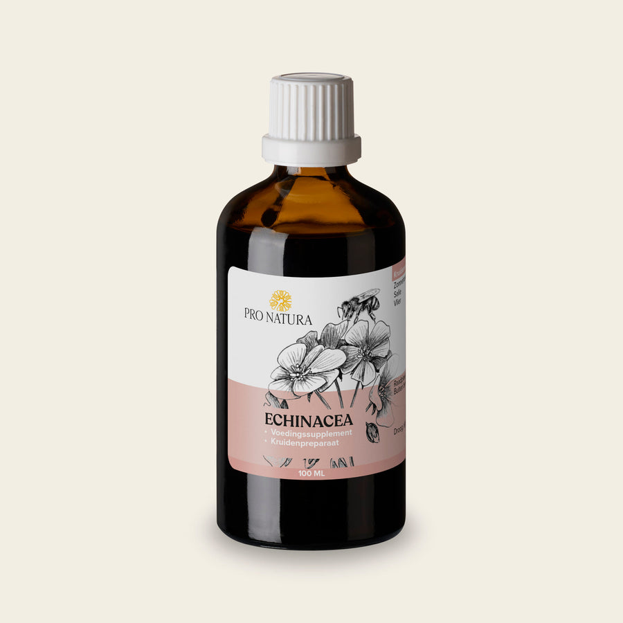 Echinacea druppels 100 ml van Pro Natura met Echinacea purpurea, salie en vlier