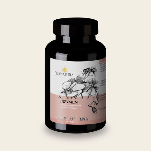 Enzymen van Pro Natura, pot met 180 capsules met papaya, bromelaïne en Digezyme
