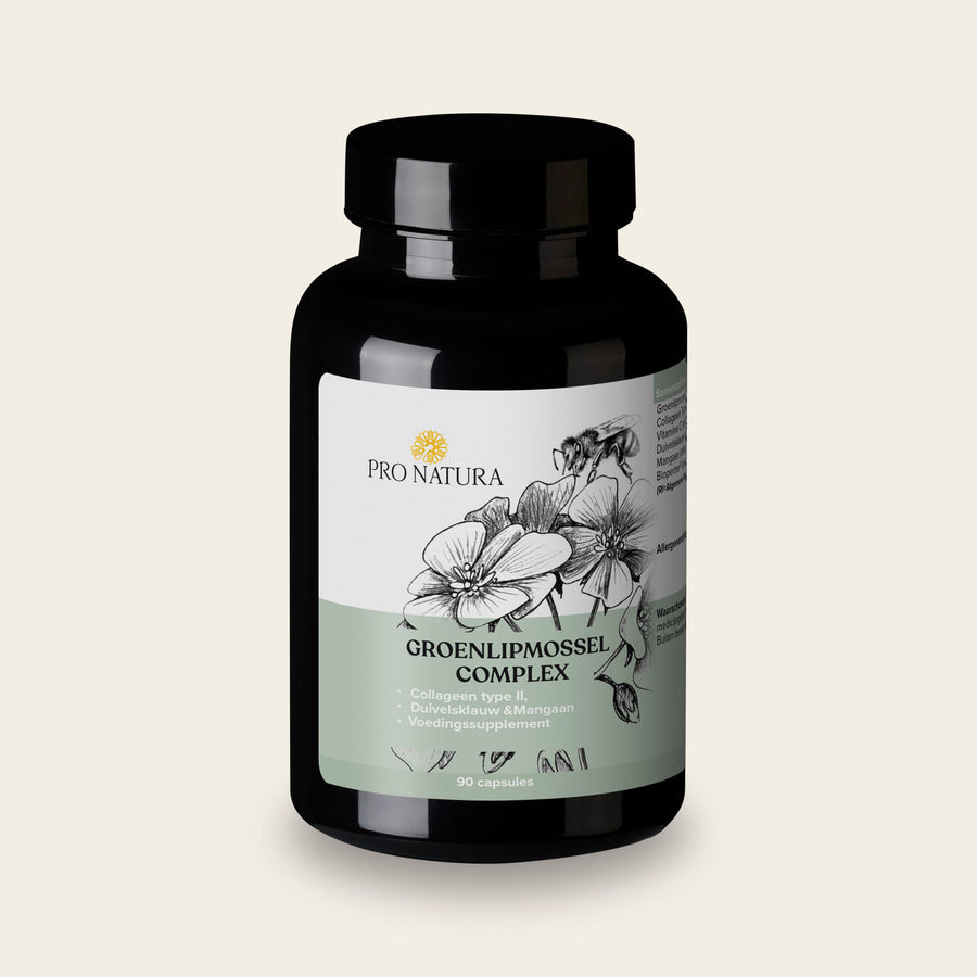 Groenlipmossel Complex van Pro Natura, pot met 90 capsules met collageen type II
