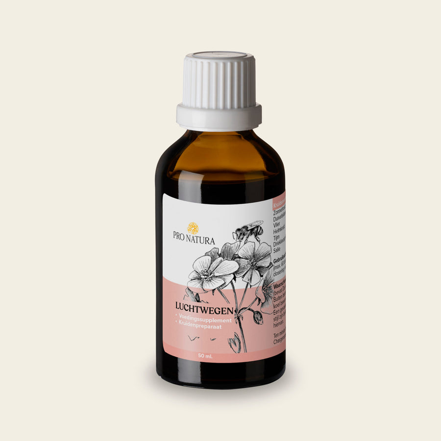 Luchtwegen kruidendruppels 50 ml van Pro Natura met zonnehoed, vlier, tijm en salie