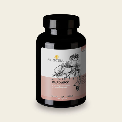 Pau d'Arco van Pro Natura, pot met 100 capsules met 500 mg binnenbastextract