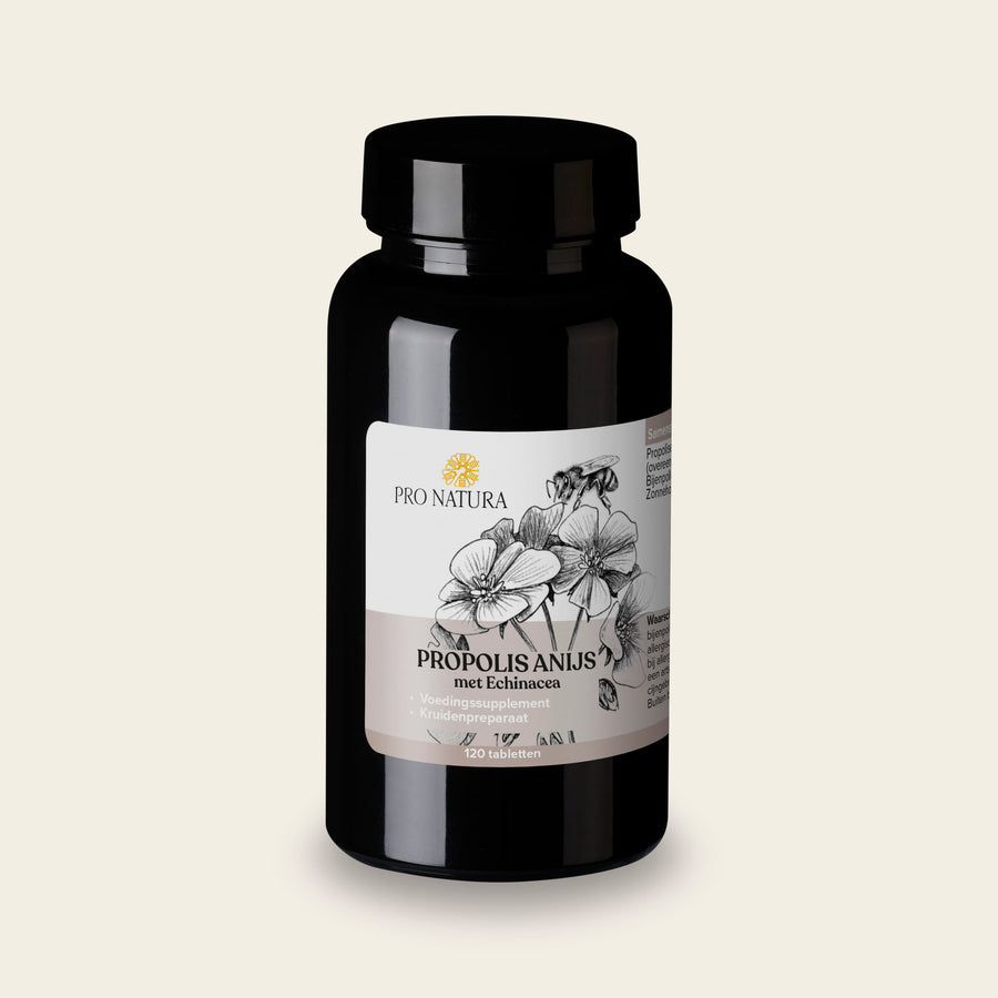 Propolis Anijs van Pro Natura, pot met 120 tabletten met propolis en Echinacea purpurea