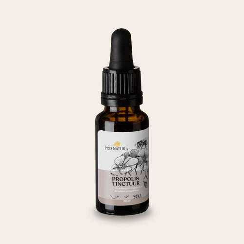 Propolis tinctuur 20 ml van Pro Natura, druppelflesje met moedertinctuur 1 op 10
