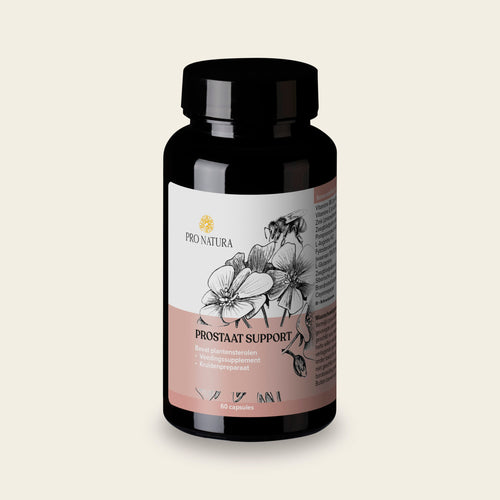 Prostaat Support van Pro Natura, pot met 60 capsules met zaagbladpalm en pompoenzaad