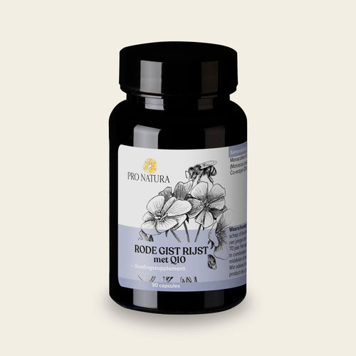 Rode Gist Rijst en Q10 van Pro Natura, pot met 90 vegetarische capsules