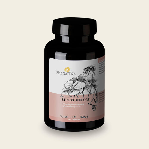 Stress Support van Pro Natura, pot met 120 capsules met passiebloem, valeriaan en magnesium