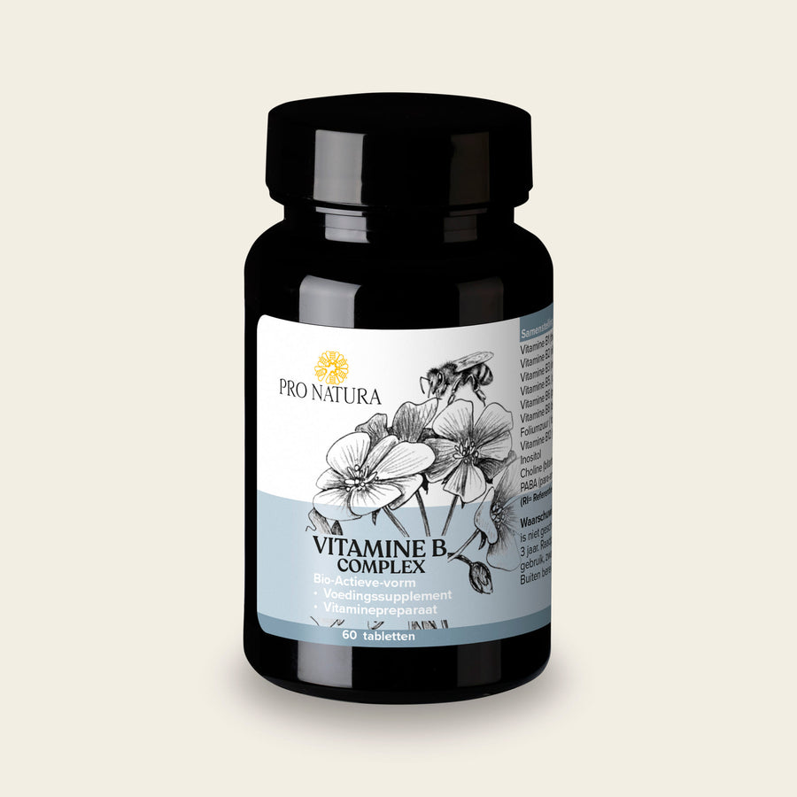 Vitamine B complex Actief van Pro Natura, pot met 60 tabletten met acht B-vitaminen